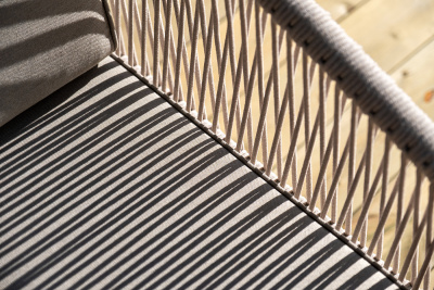 "Канны" лаунж-зона 4-местная из роупа со столиком "Канны" цвета "дуб", основание дуб, роуп бежевый